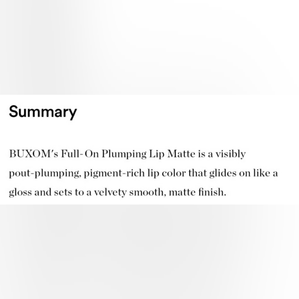 BUXOM FULL-ON PLUMPING LIP MATTE. - Picture 8 of 10